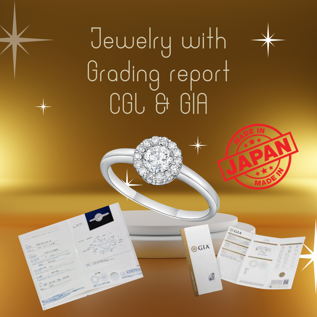 Jewelry with Diamond Grading report - GIA / CGL Certifcate