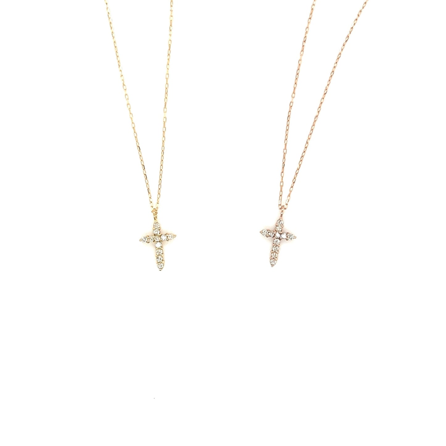 11 Dia Cross Necklace 0.05ct - JMW Jewelry Wholesale