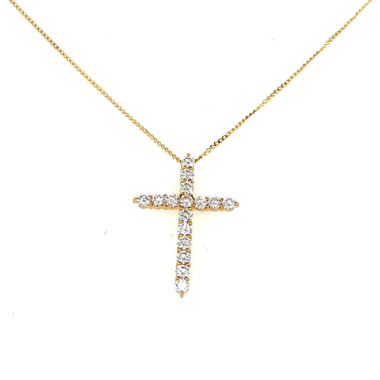 16 Dia Cross Necklace 0.5ct - JMW Jewelry Wholesale