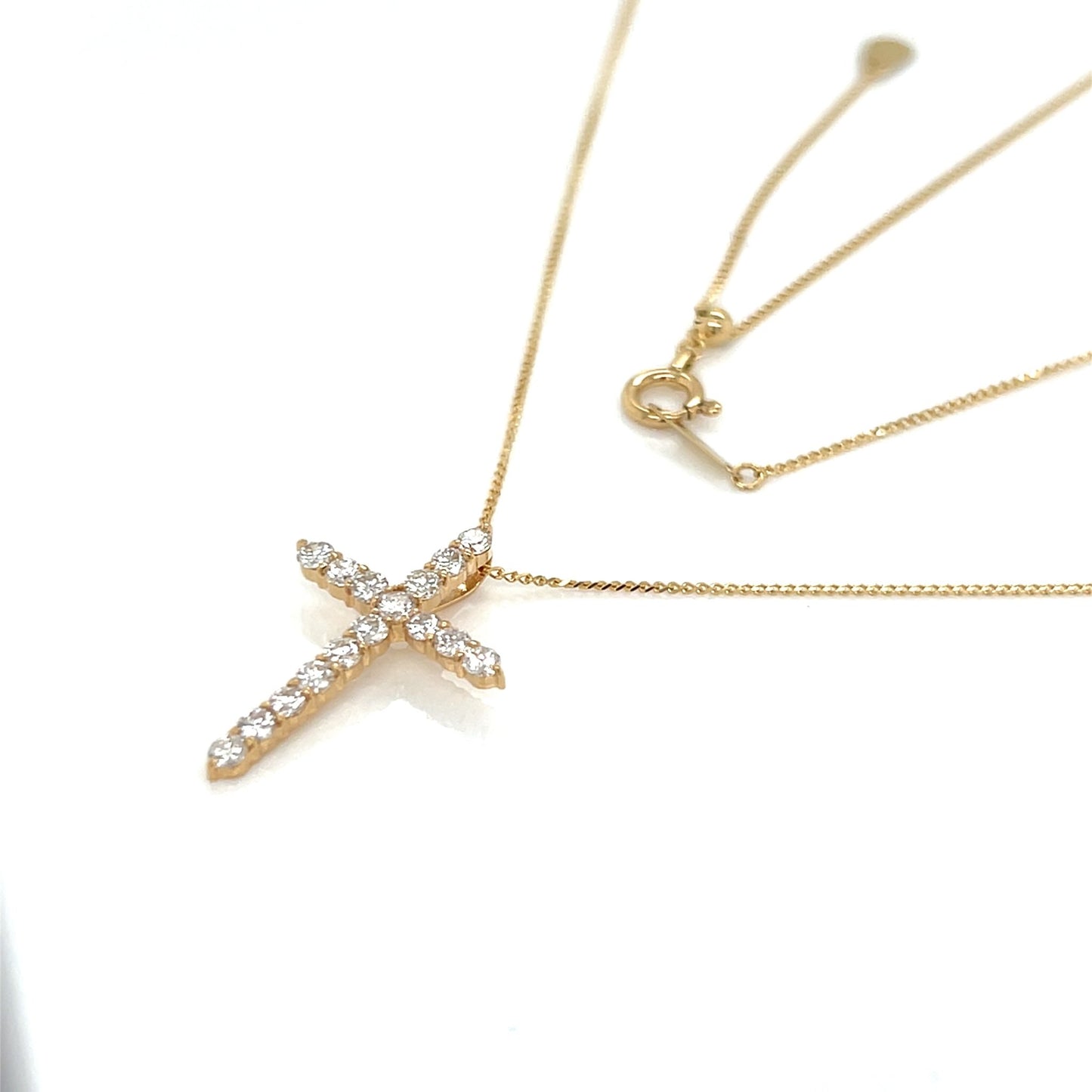 16 Dia Cross Necklace 0.5ct - JMW Jewelry Wholesale