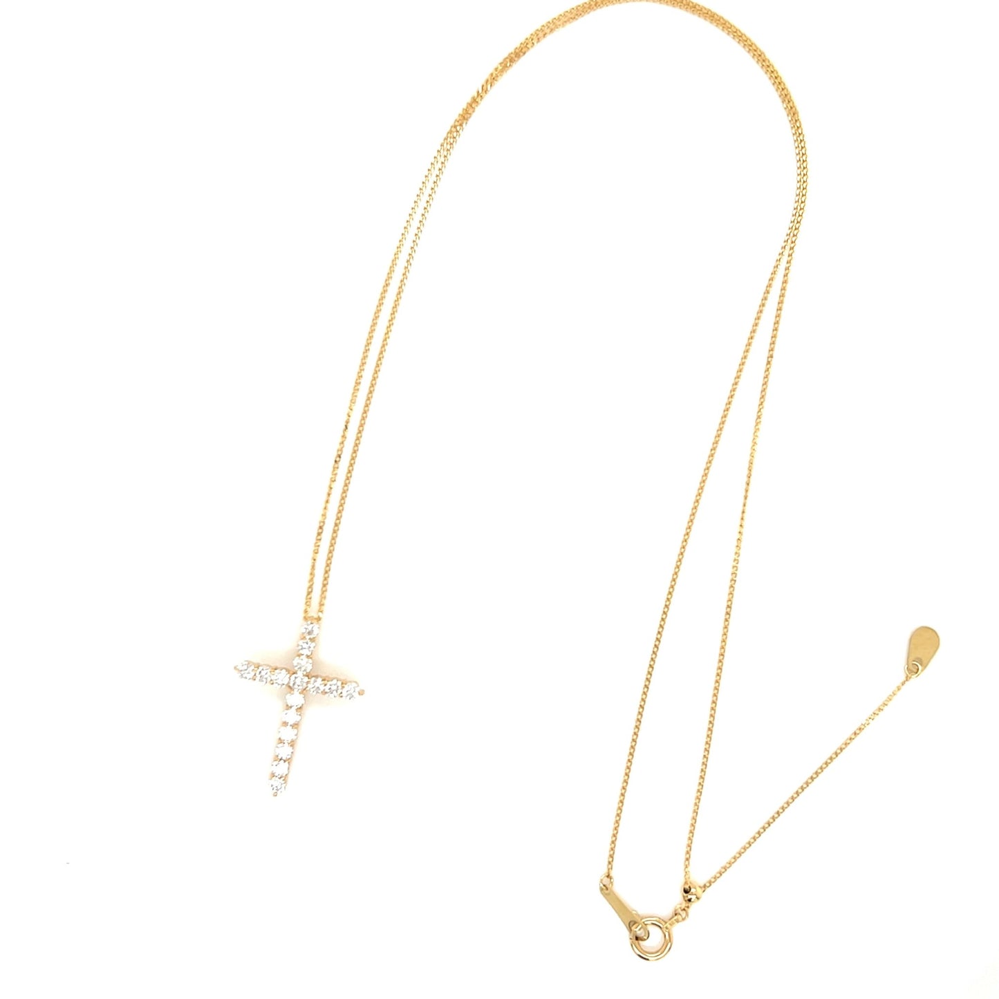 16 Dia Cross Necklace 0.5ct - JMW Jewelry Wholesale