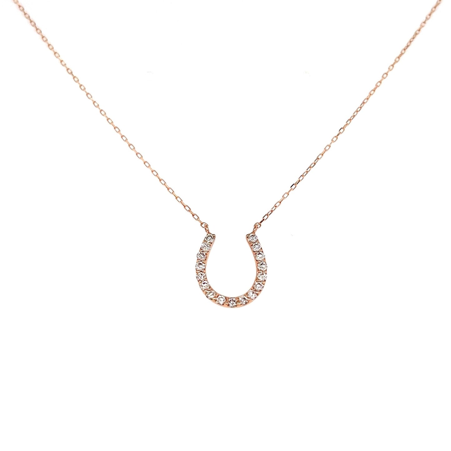 17Dia Horseshoe Necklace 0.2ct - JMW Jewelry Wholesale