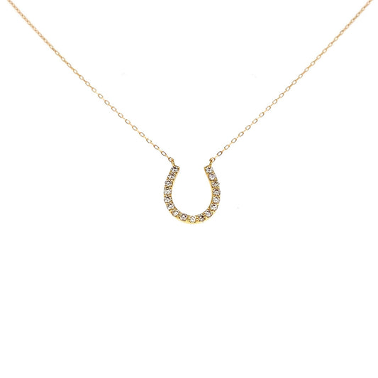 17Dia Horseshoe Necklace 0.2ct - JMW Jewelry Wholesale
