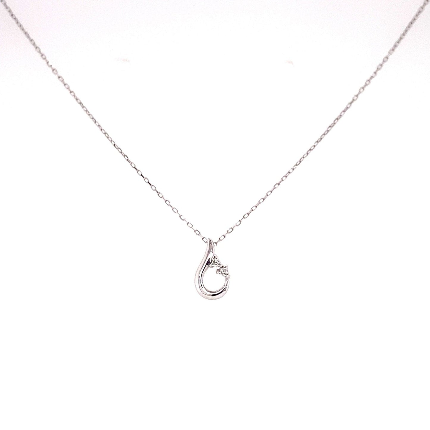 2 Dia Waterdrop Necklace 0.01ct - JMW Jewelry Wholesale