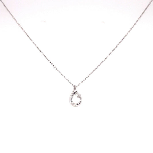 2 Dia Waterdrop Necklace 0.01ct - JMW Jewelry Wholesale