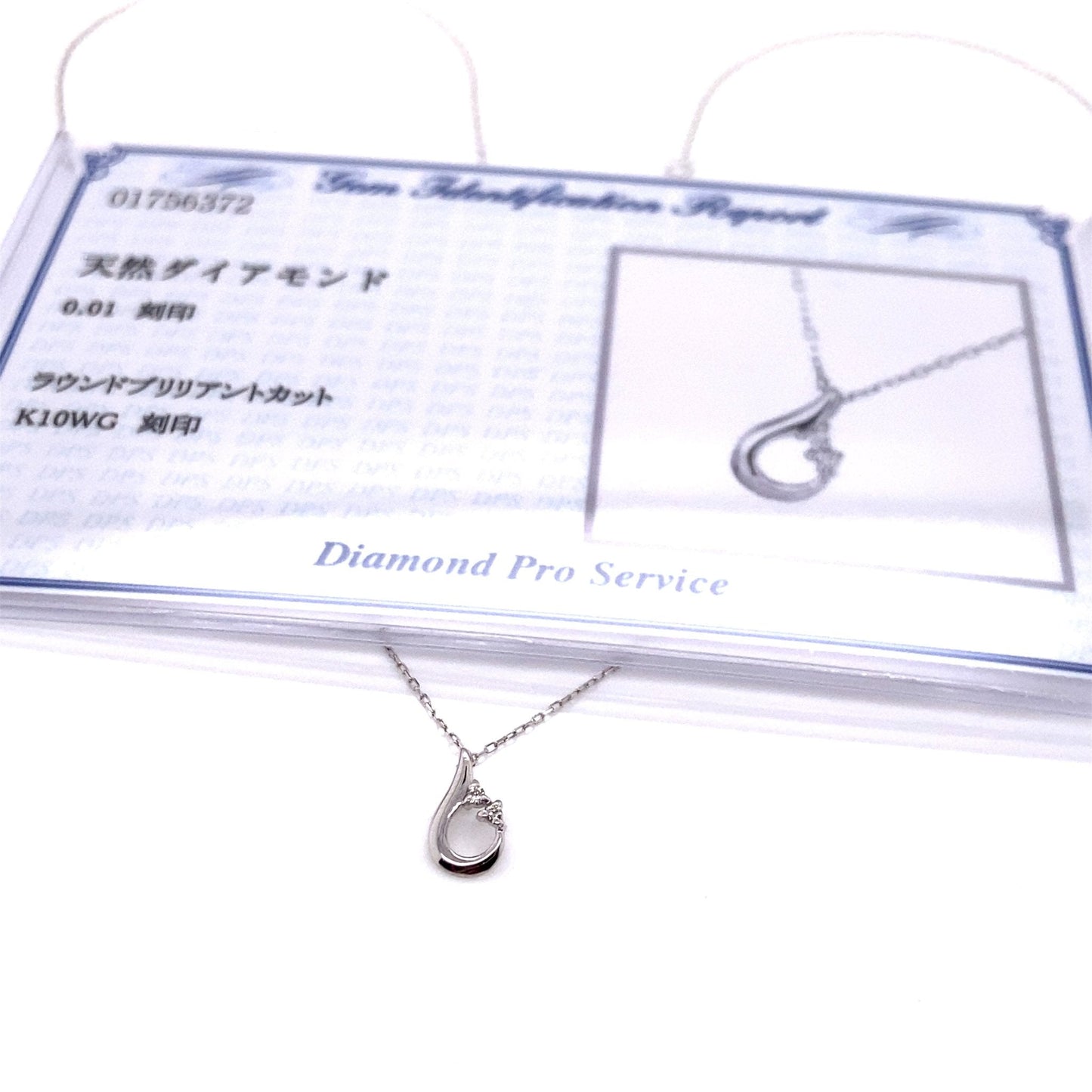 2 Dia Waterdrop Necklace 0.01ct - JMW Jewelry Wholesale