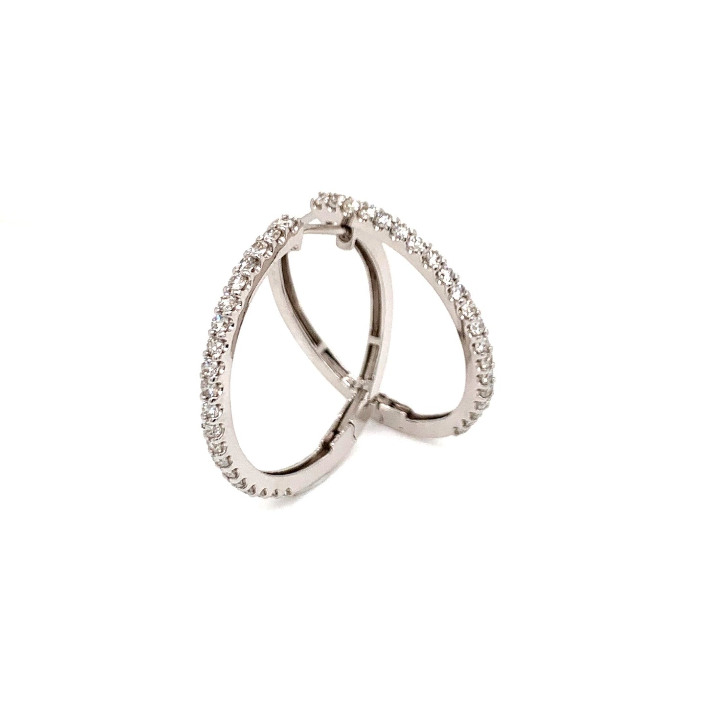 20Dia Hoop Earrings 1ct - JMW Jewelry Wholesale