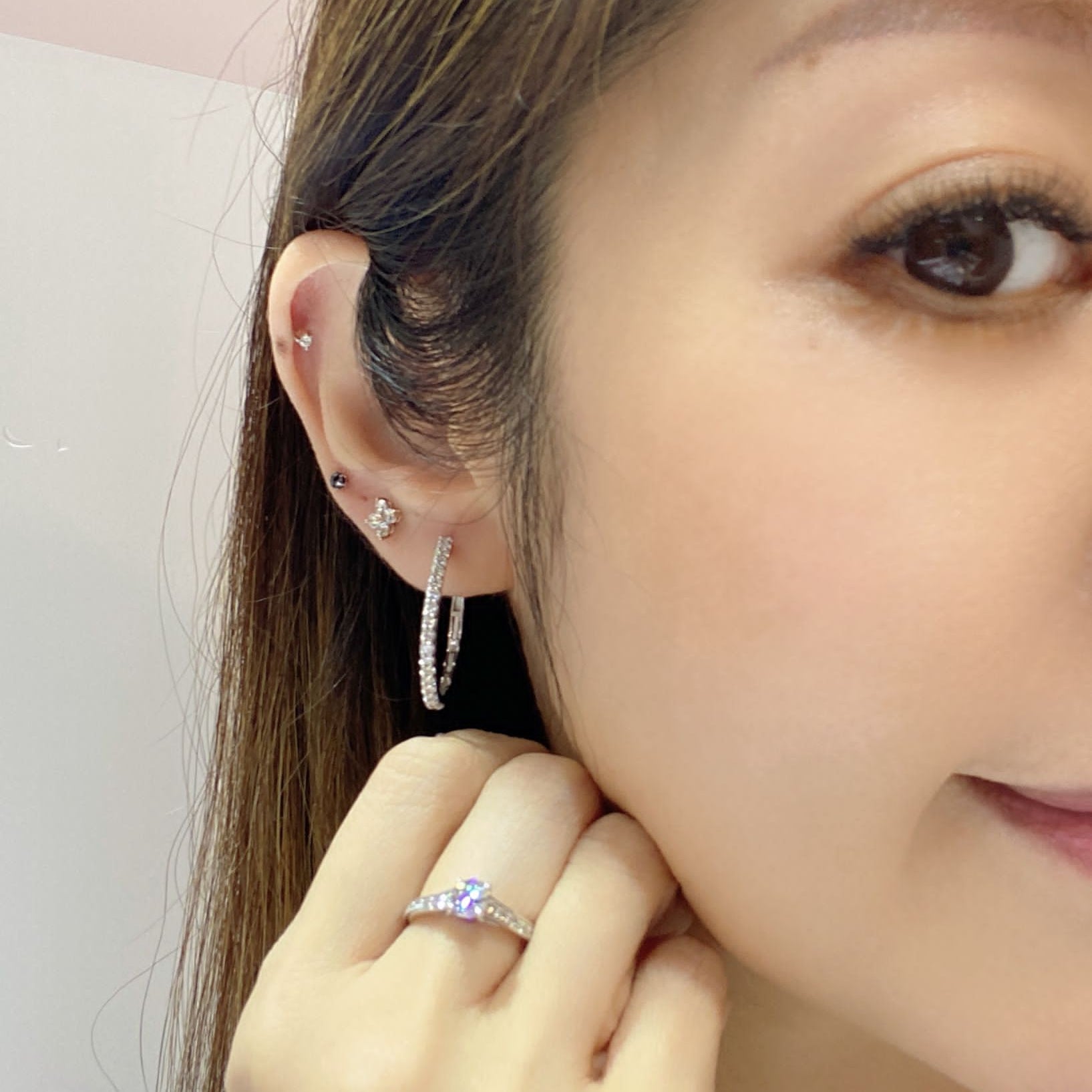 20Dia Hoop Earrings 1ct - JMW Jewelry Wholesale