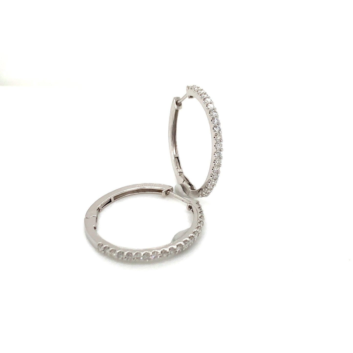 20Dia Hoop Earrings 1ct - JMW Jewelry Wholesale