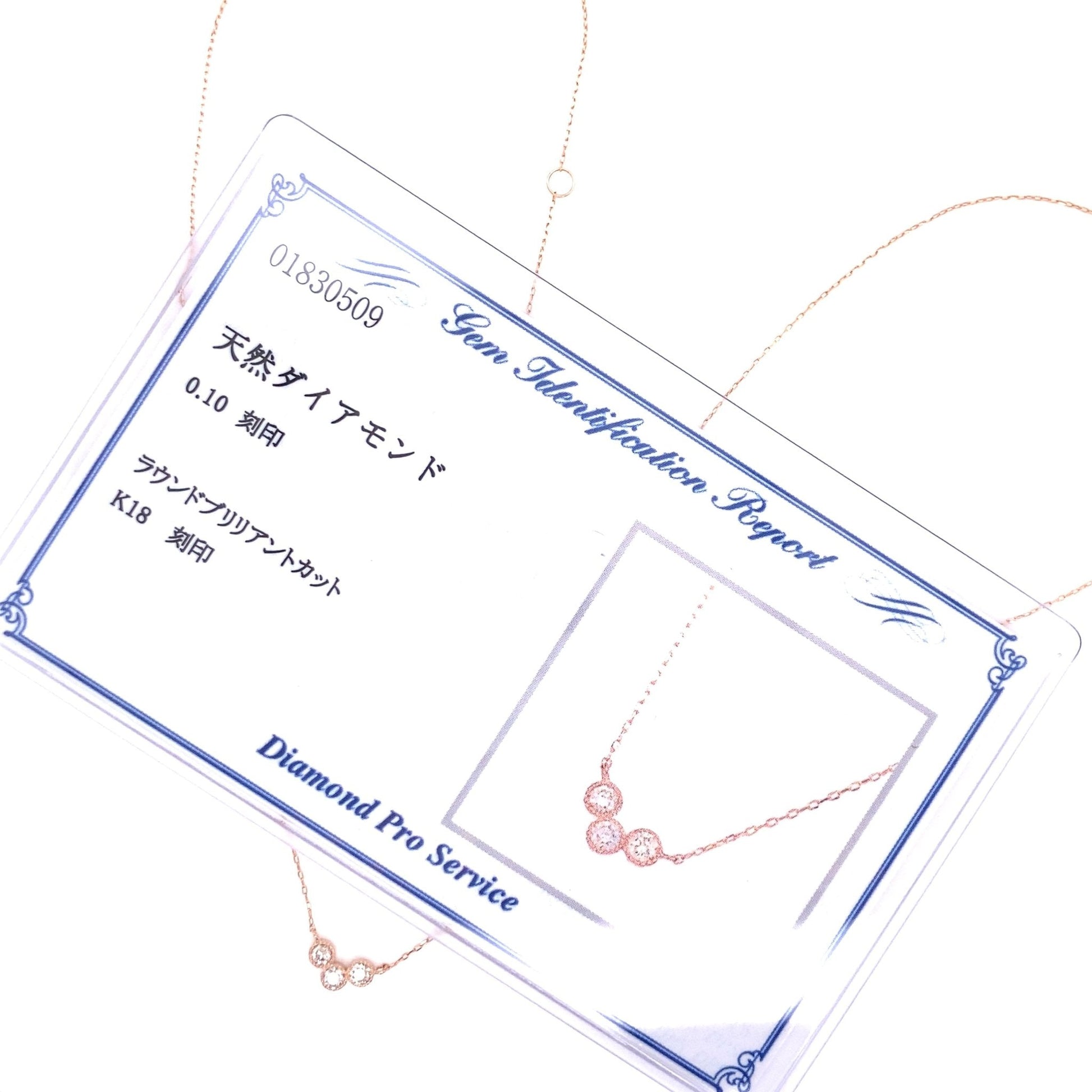 3 Bezel Diamond Necklace 0.1ct - JMW Jewelry Wholesale