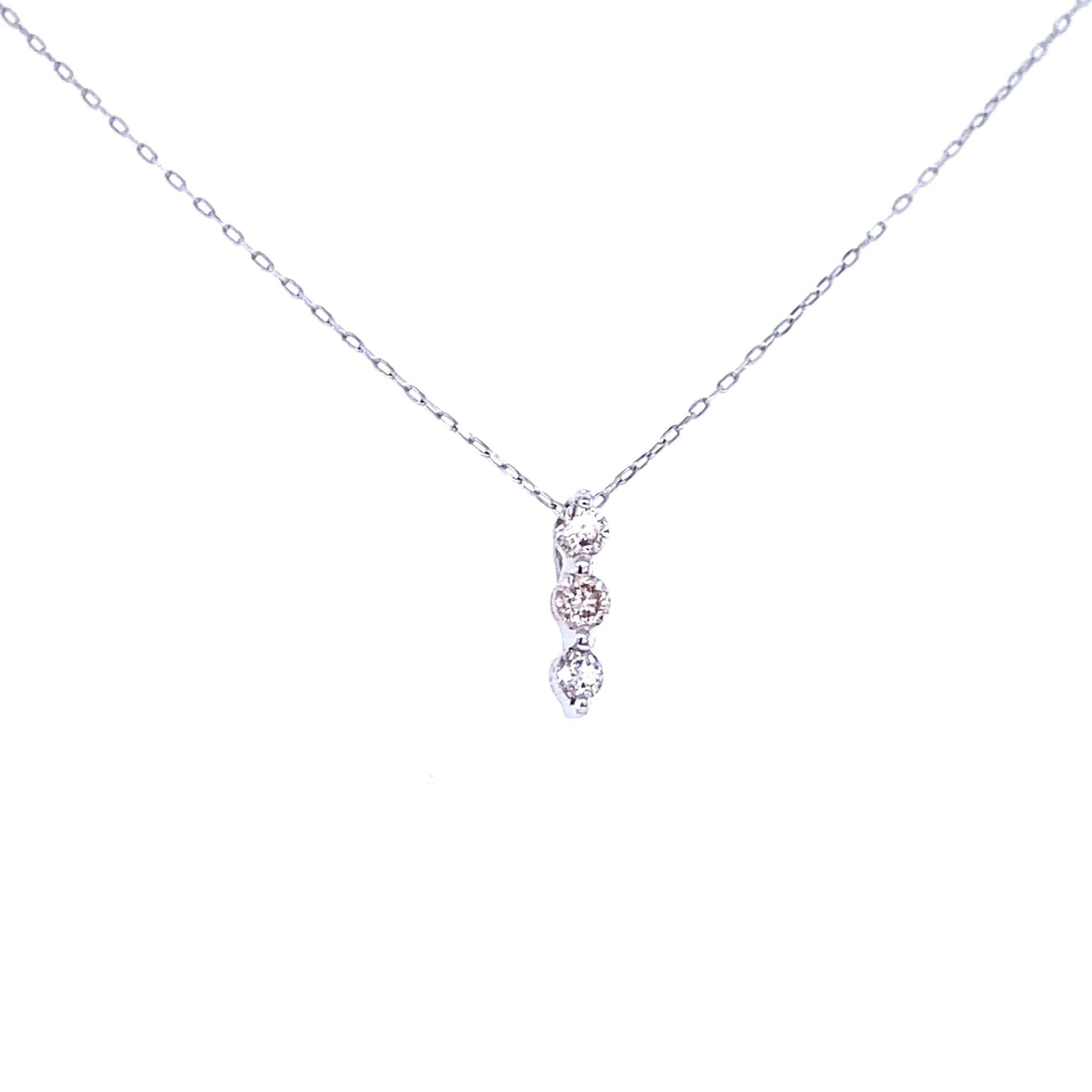 3 Diamond Dangle Necklace 0.1ct - JMW Jewelry Wholesale