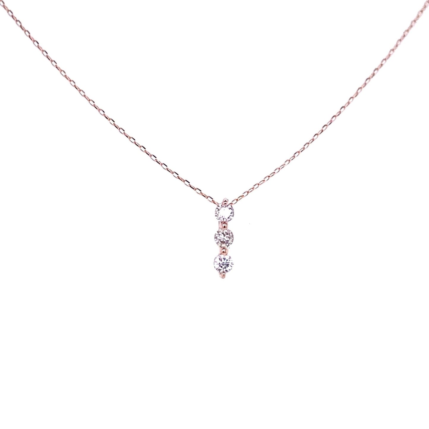 3 Diamond Dangle Necklace 0.1ct - JMW Jewelry Wholesale