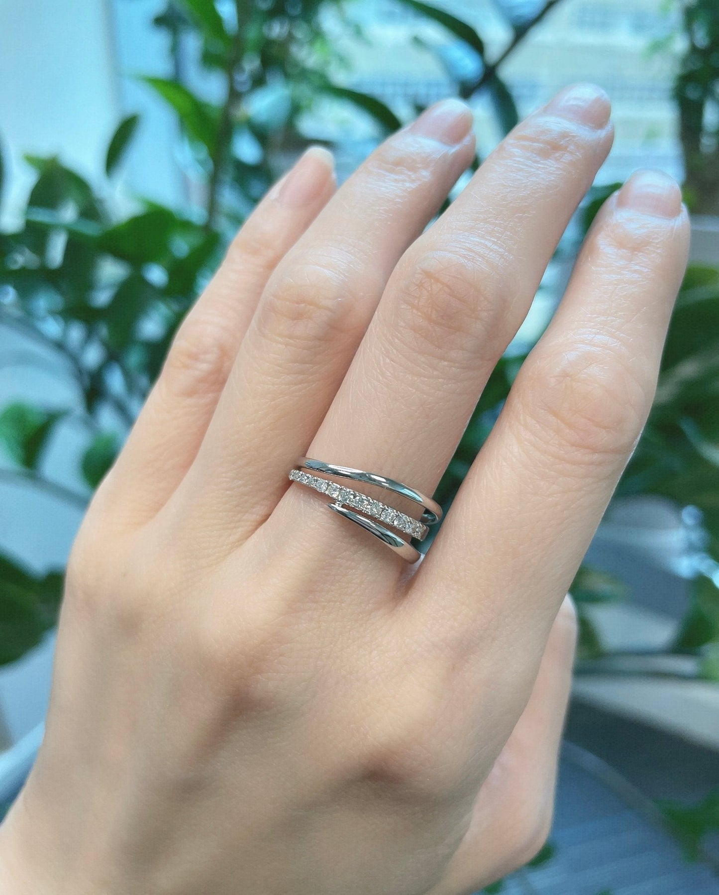 3 Line Wave Ring 0.2ct - JMW Jewelry Wholesale