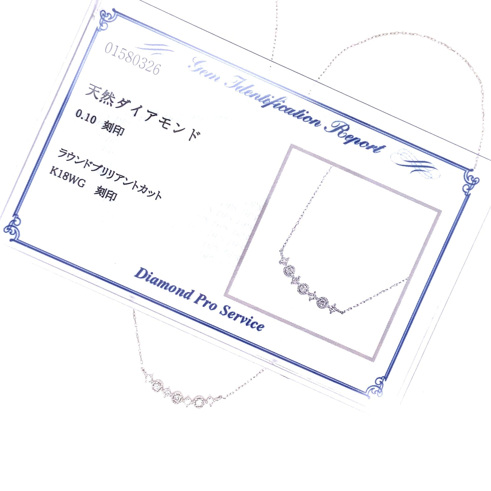 3 Round 4 Rhombus shape Smile Necklace 0.1ct - JMW Jewelry Wholesale