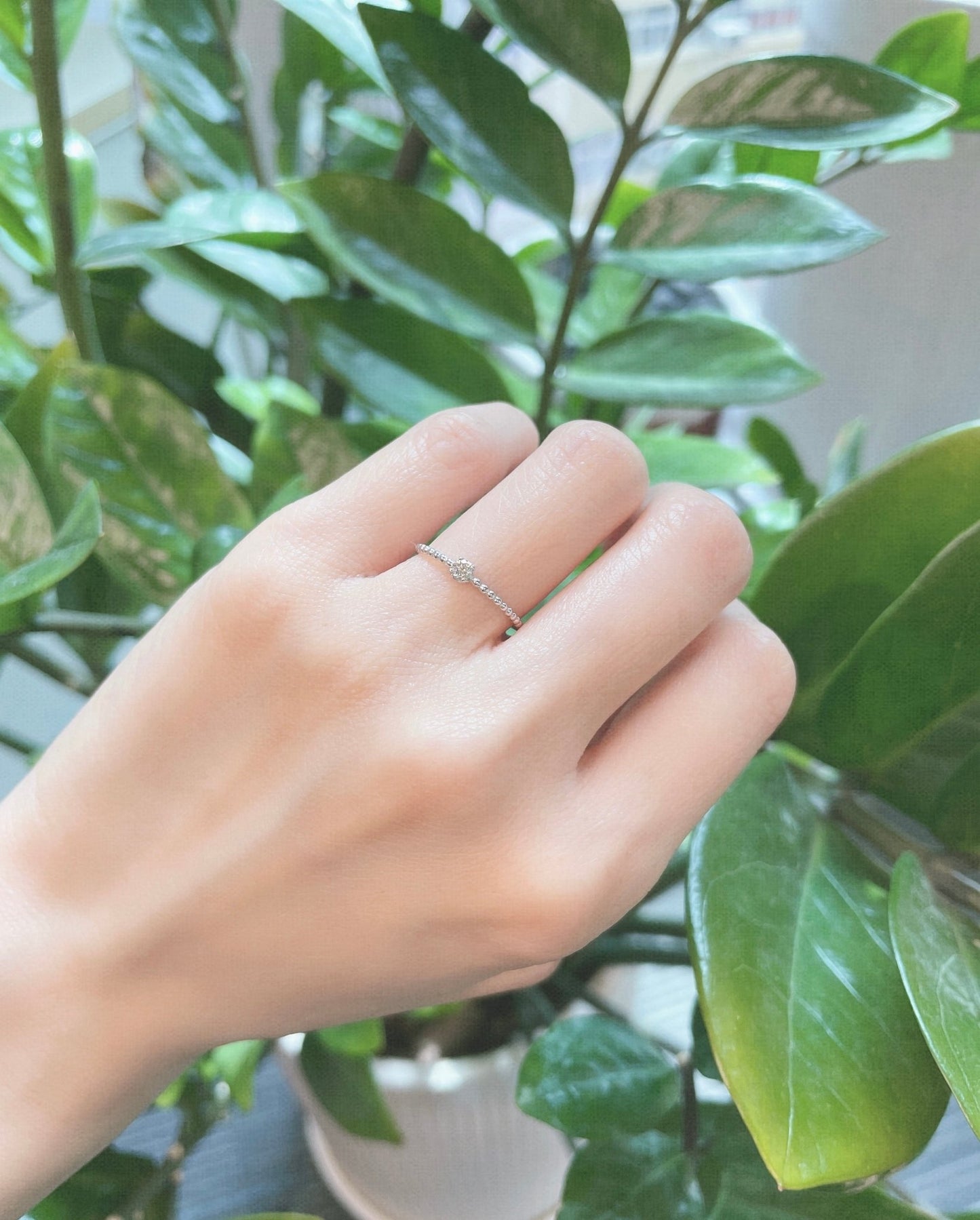 4 Claw Single Diamond Ripple Ring 0.08ct - JMW Jewelry Wholesale