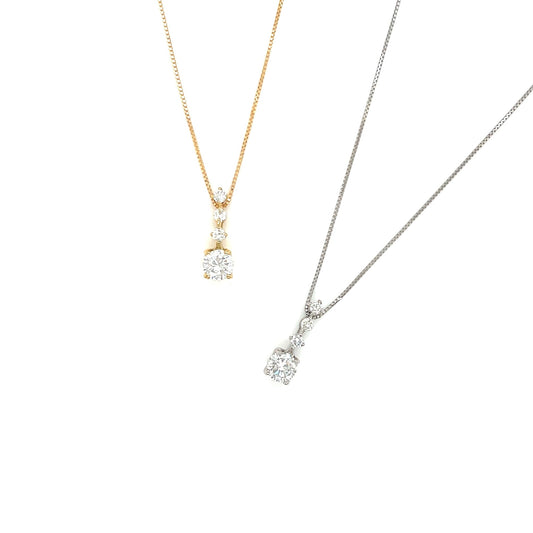 4 Dia Dangle Necklace 0.4ct - JMW Jewelry Wholesale
