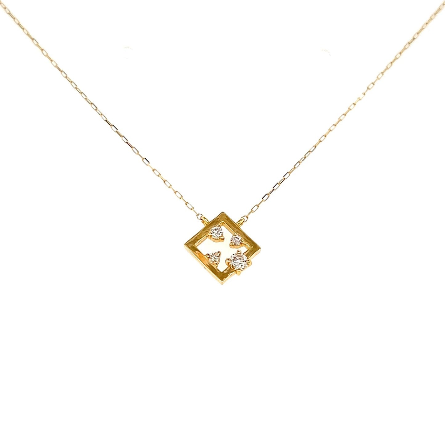 4 Dia Rhombus Necklace 0.06ct - JMW Jewelry Wholesale