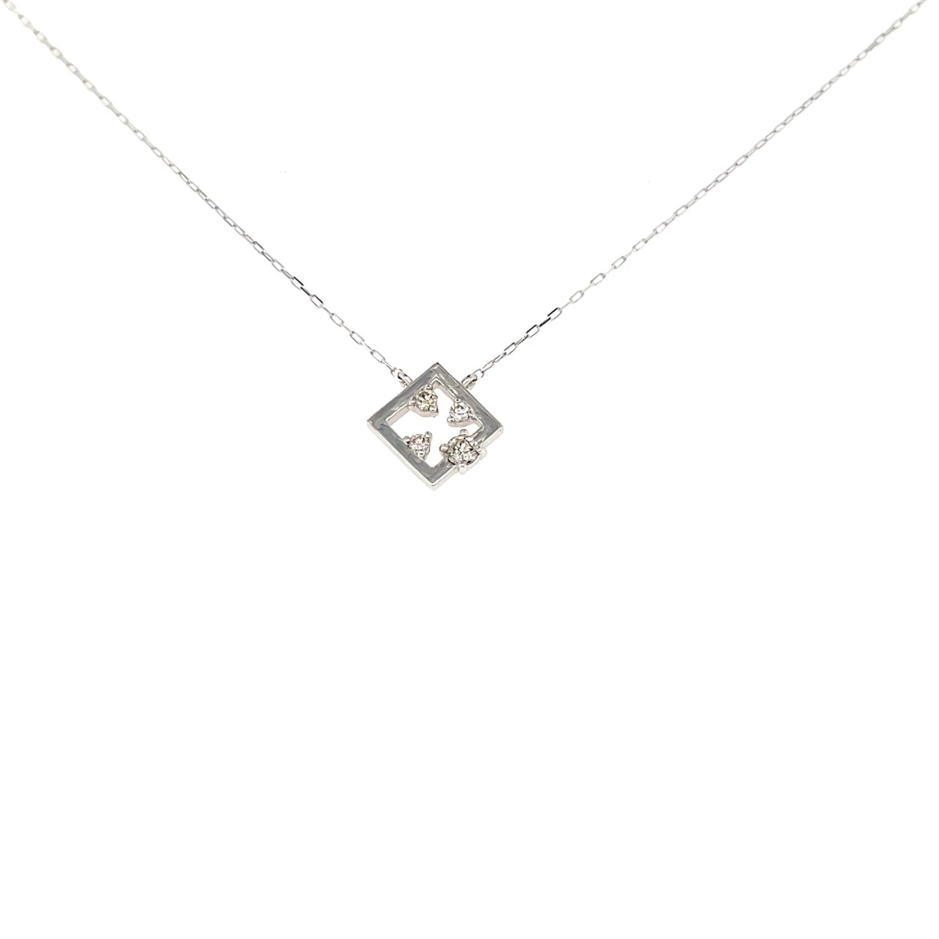4 Dia Rhombus Necklace 0.06ct - JMW Jewelry Wholesale