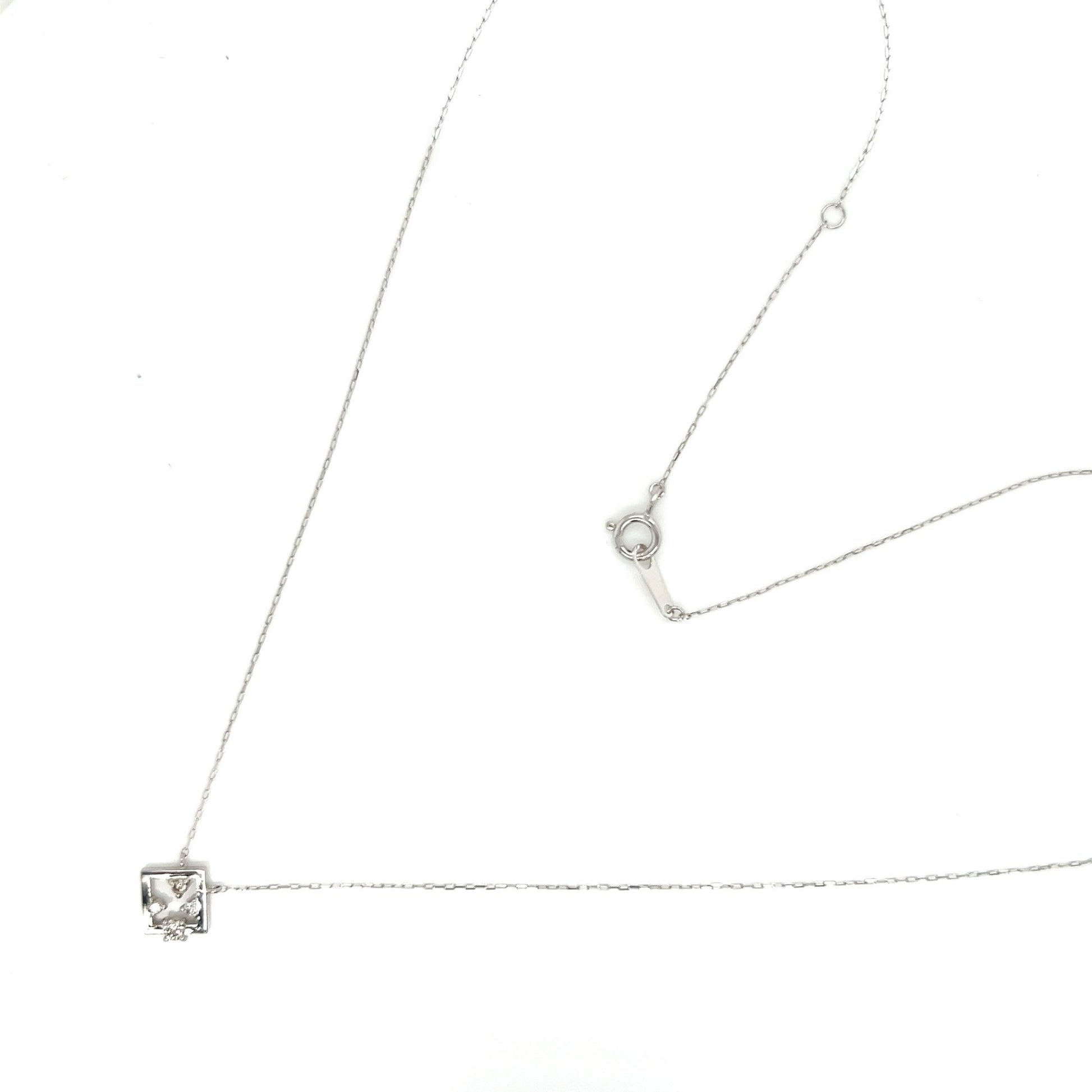 4 Dia Rhombus Necklace 0.06ct - JMW Jewelry Wholesale