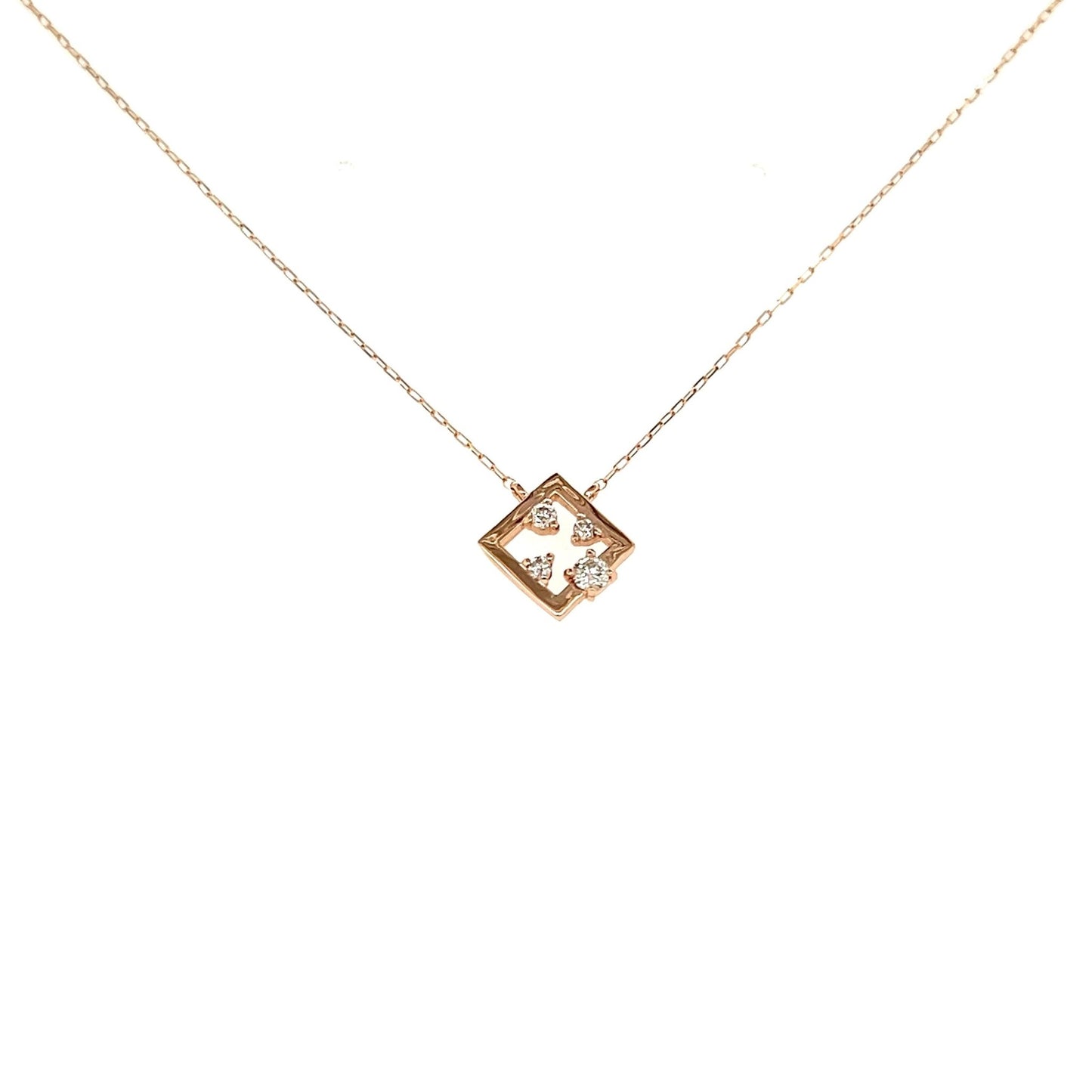 4 Dia Rhombus Necklace 0.06ct - JMW Jewelry Wholesale