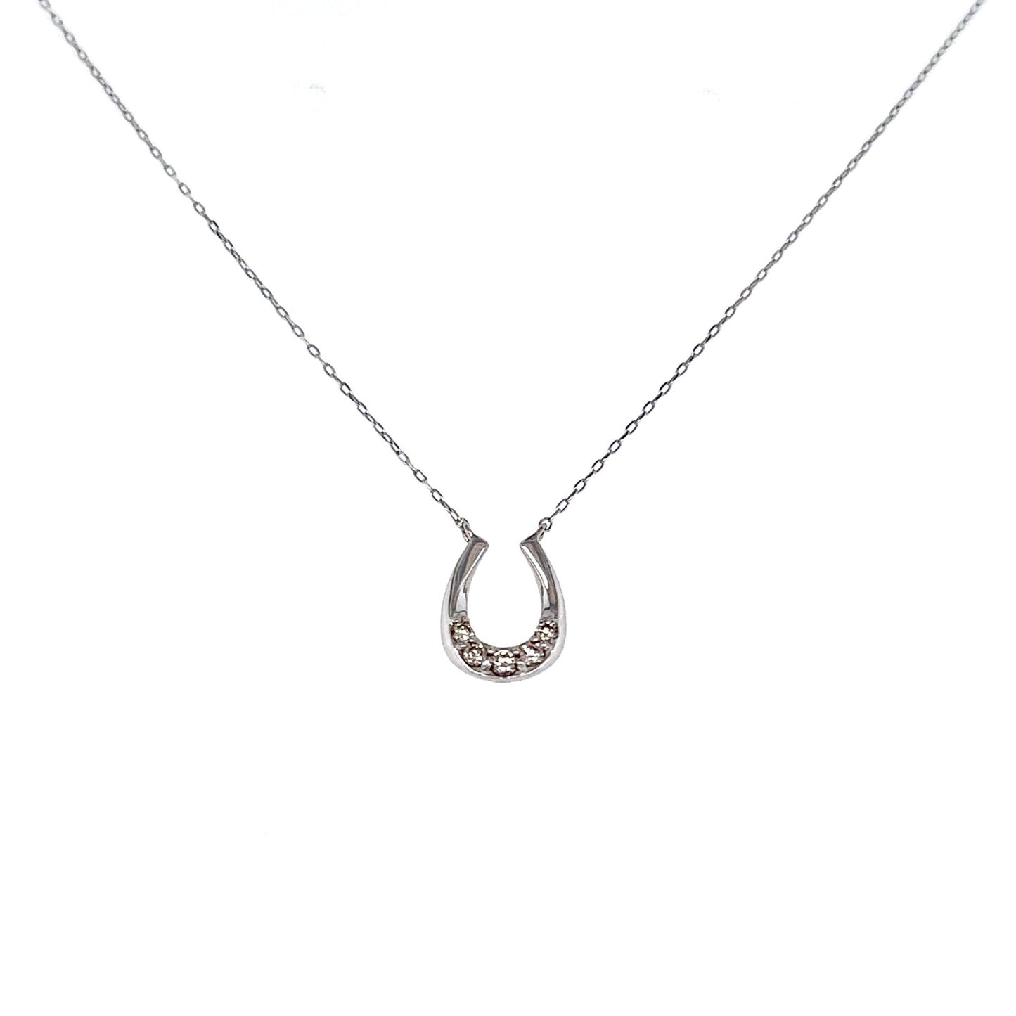 5 Dia Horseshoe Necklace 0.06ct - JMW Jewelry Wholesale