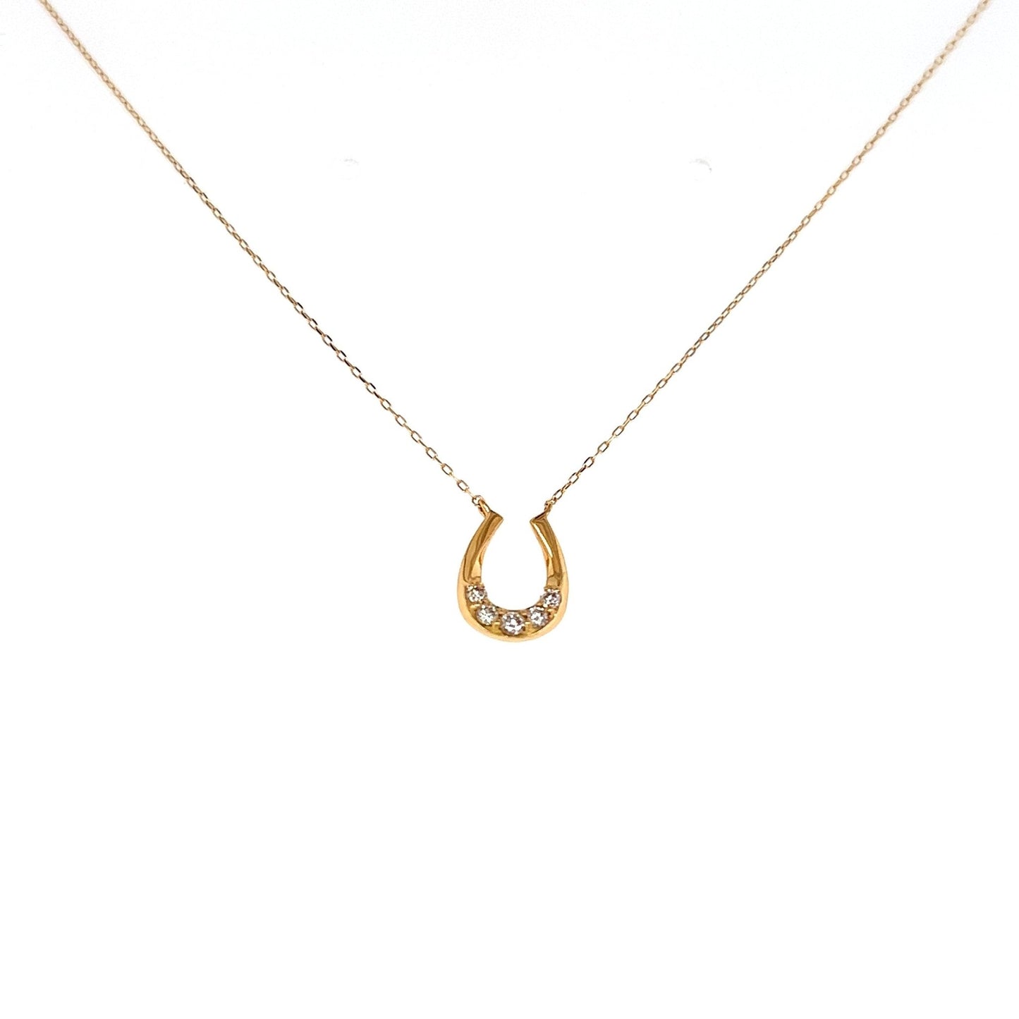 5 Dia Horseshoe Necklace 0.06ct - JMW Jewelry Wholesale