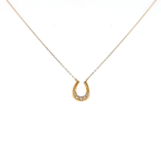 5 Dia Horseshoe Necklace 0.06ct - JMW Jewelry Wholesale