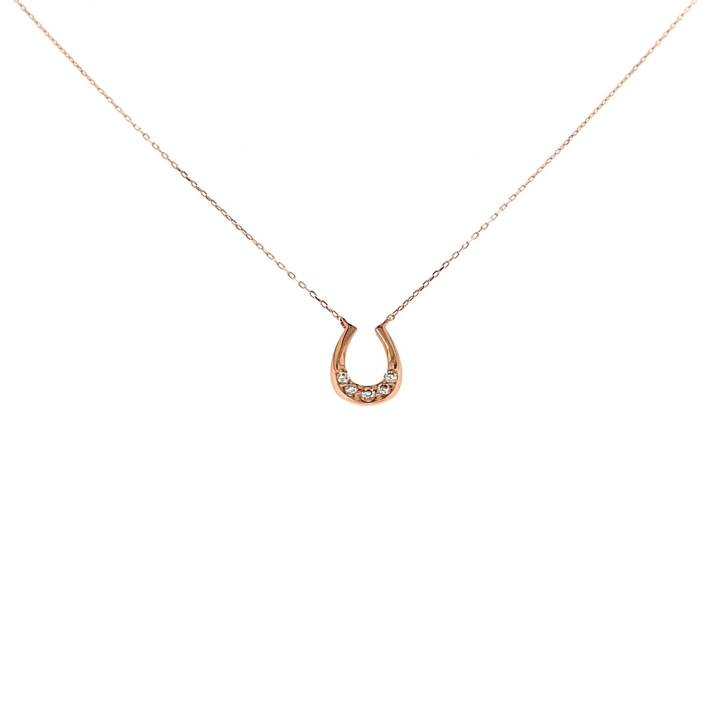 5 Dia Horseshoe Necklace 0.06ct - JMW Jewelry Wholesale
