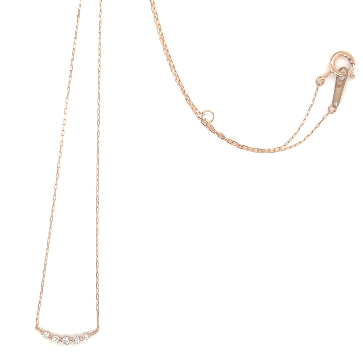 5 Dia Smile Necklace 0.04ct - JMW Jewelry Wholesale