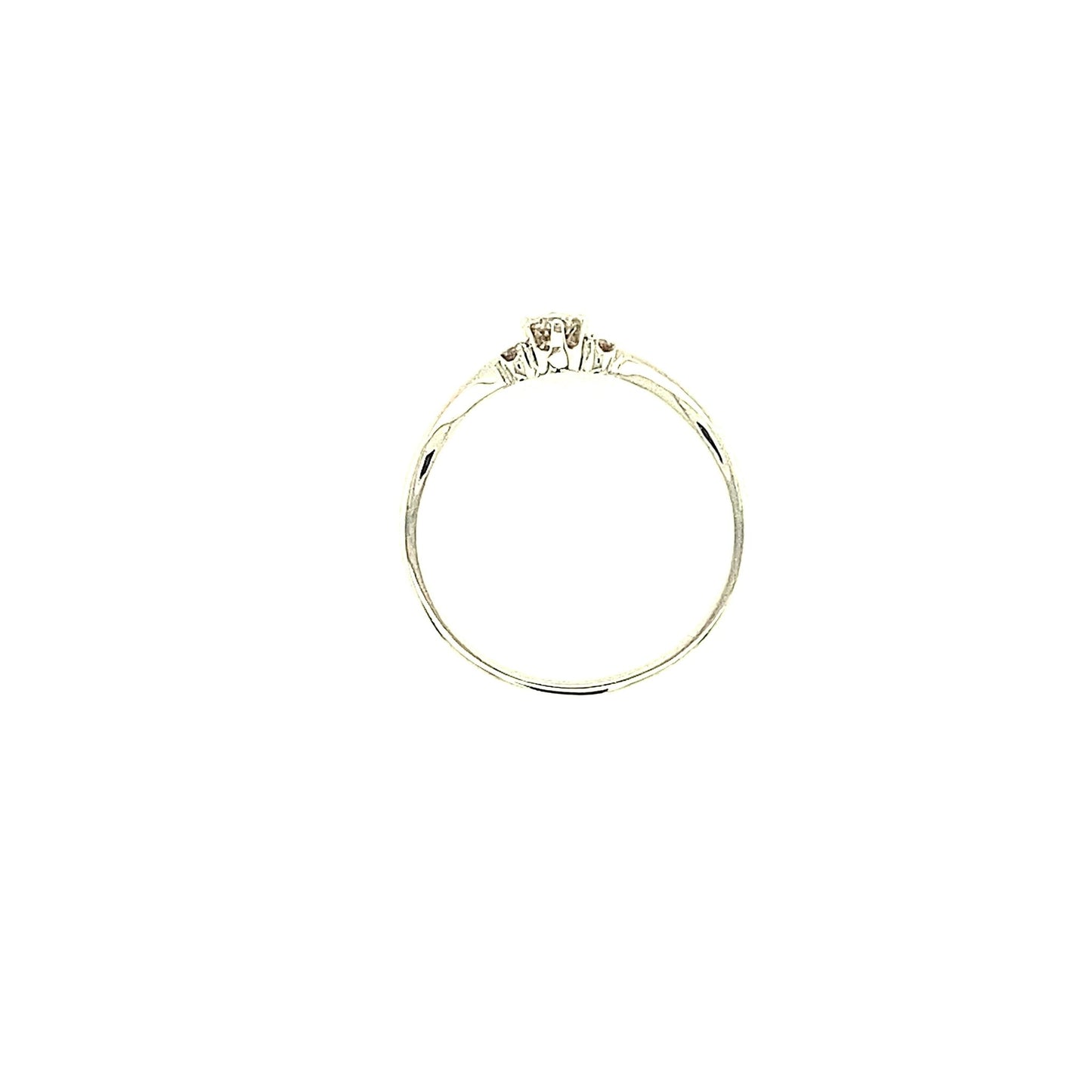 6 Claw Diamond with 2 Diamond Ring 0.1ct - JMW Jewelry Wholesale