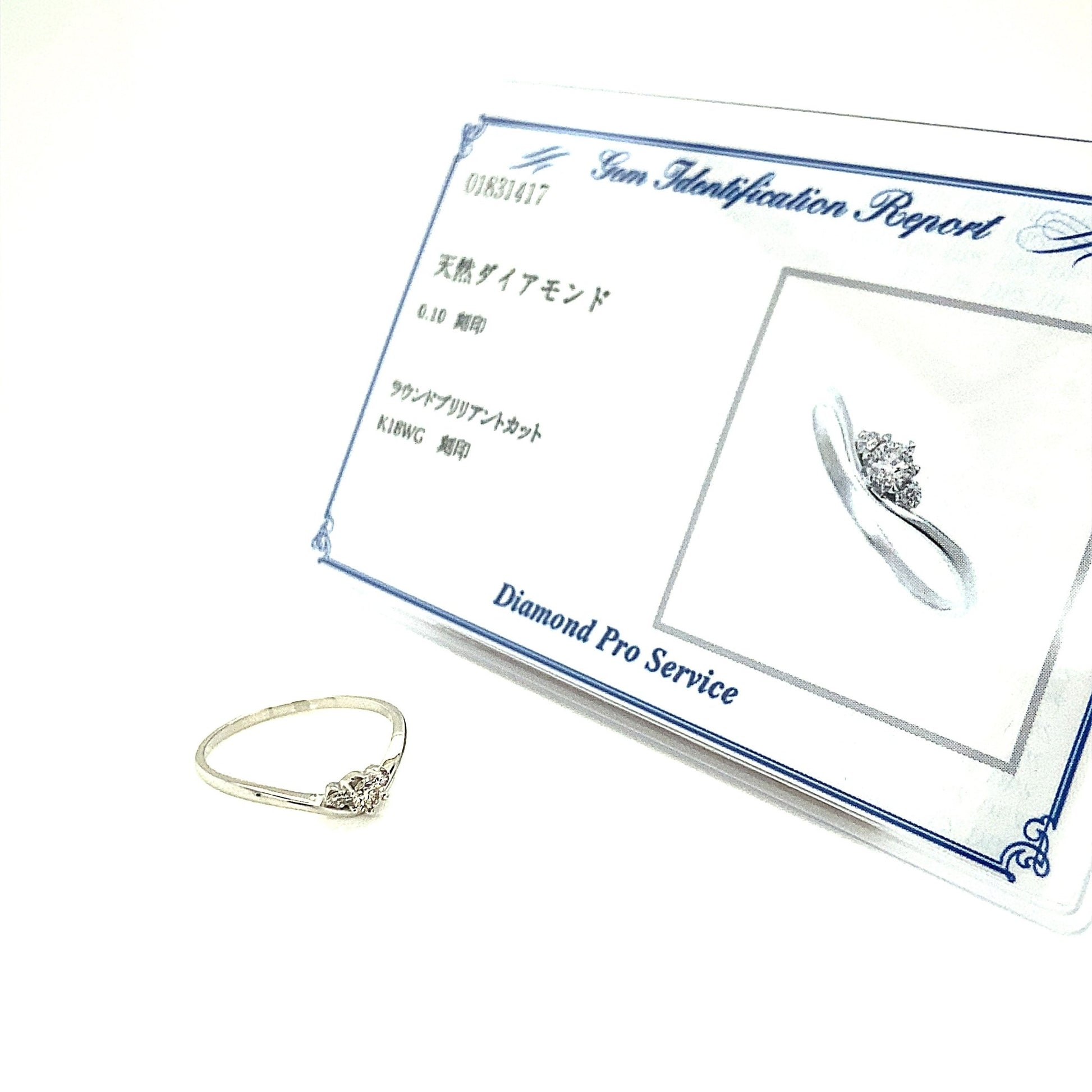 6 Claw Diamond with 2 Diamond Ring 0.1ct - JMW Jewelry Wholesale