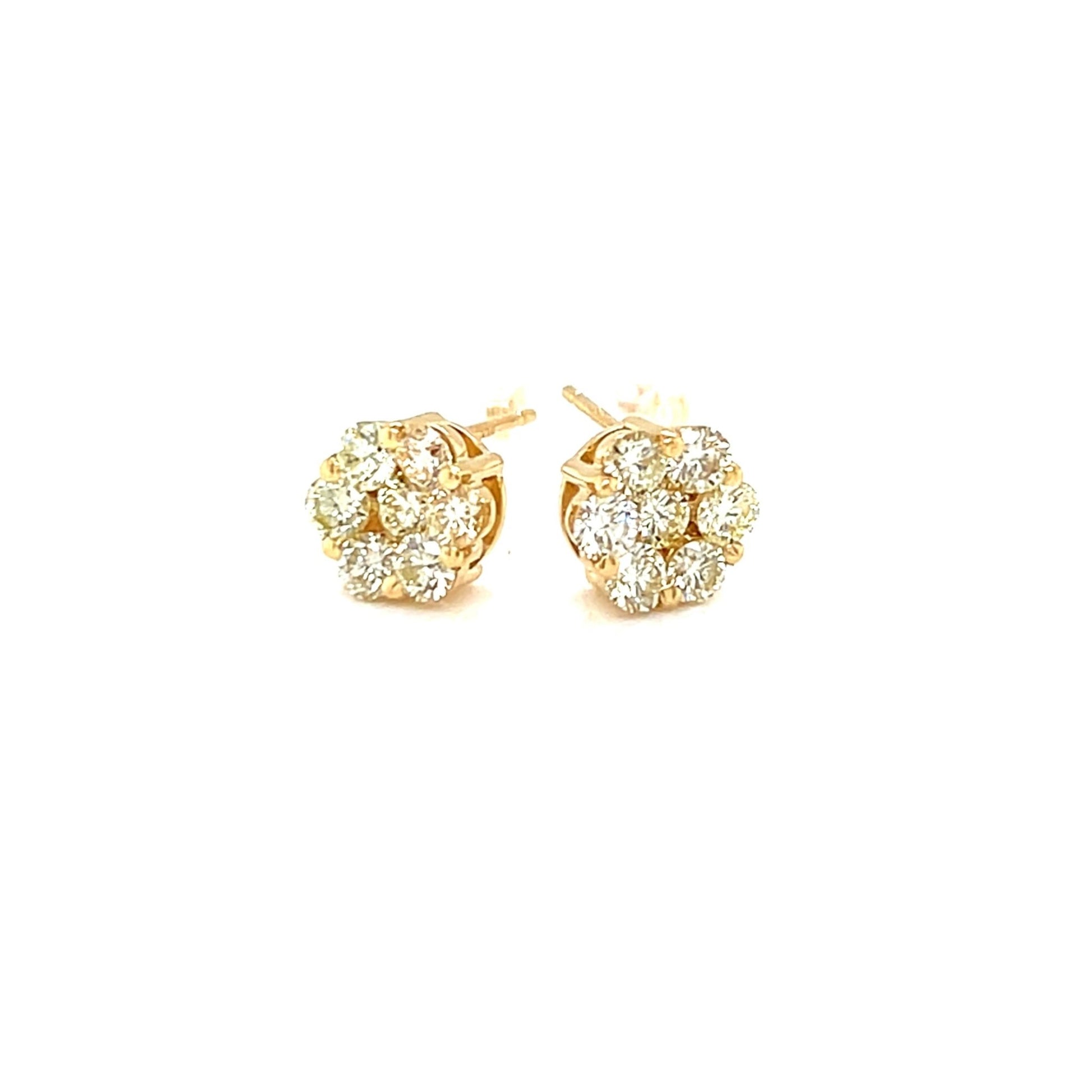 7 Dia Flower Earrings 1ct - JMW Jewelry Wholesale