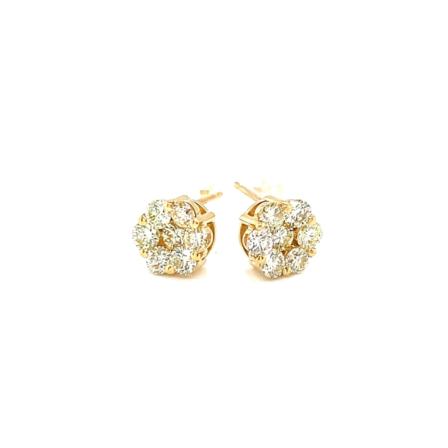 7 Dia Flower Earrings 1ct - JMW Jewelry Wholesale