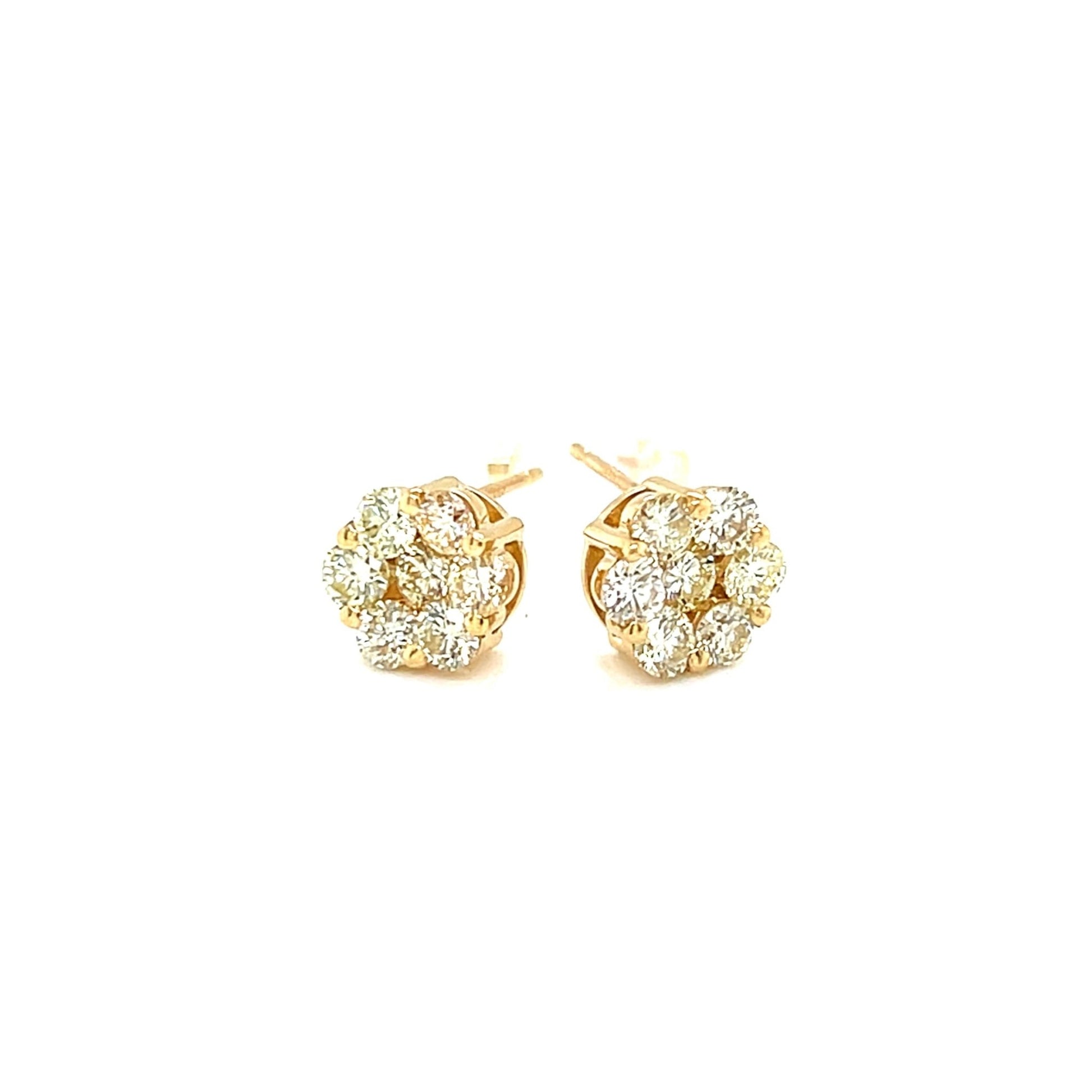 7 Dia Flower Earrings 1ct - JMW Jewelry Wholesale