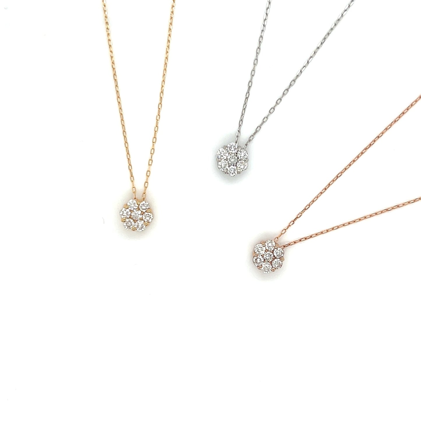 7 Dia Flower Necklace N 0.2ct - JMW Jewelry Wholesale