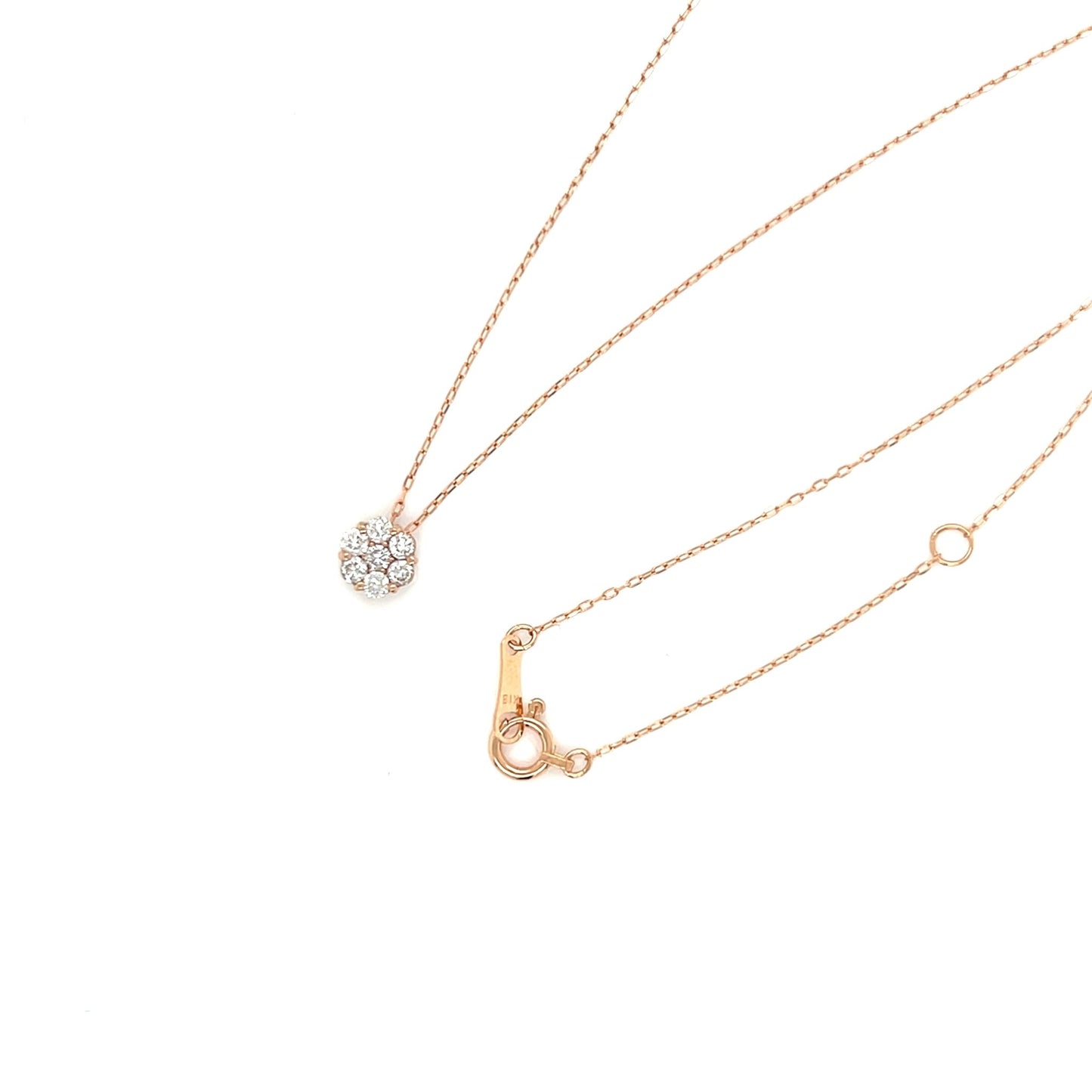 7 Dia Flower Necklace N 0.2ct - JMW Jewelry Wholesale