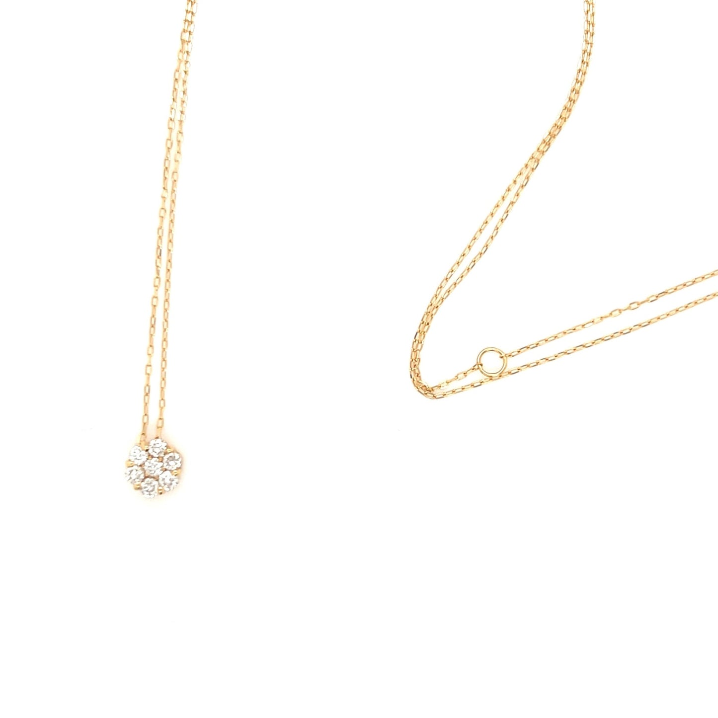 7 Dia Flower Necklace N 0.2ct - JMW Jewelry Wholesale
