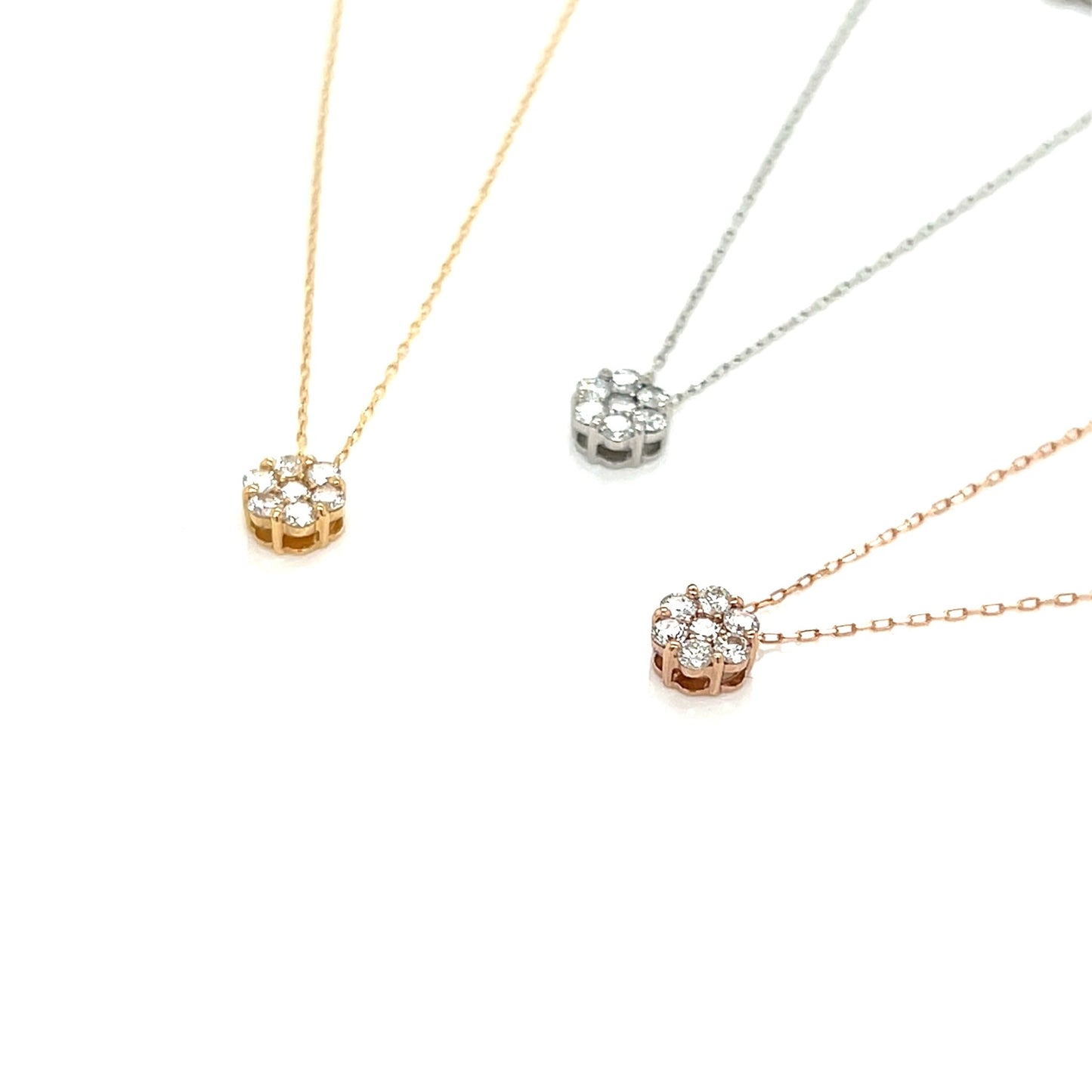 7 Dia Flower Necklace N 0.2ct - JMW Jewelry Wholesale
