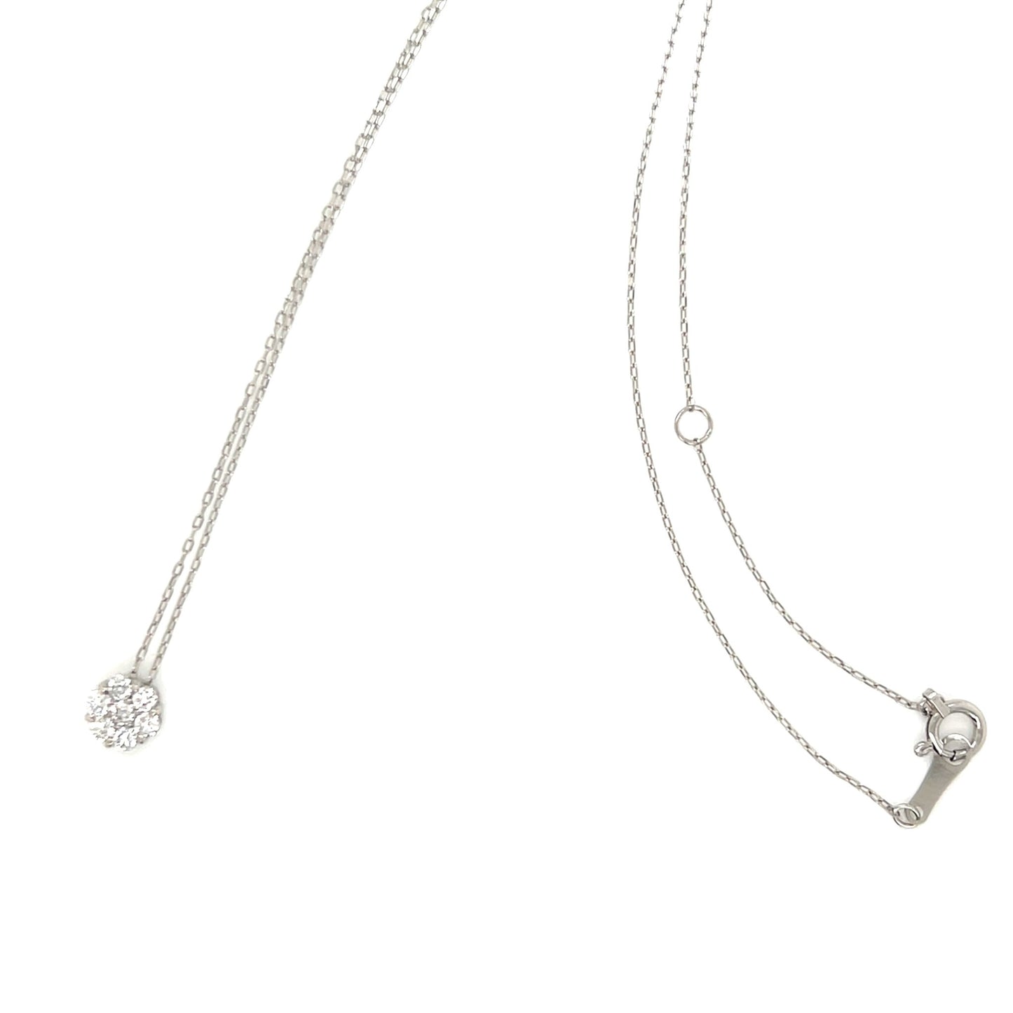 7 Dia Flower Necklace N 0.2ct - JMW Jewelry Wholesale