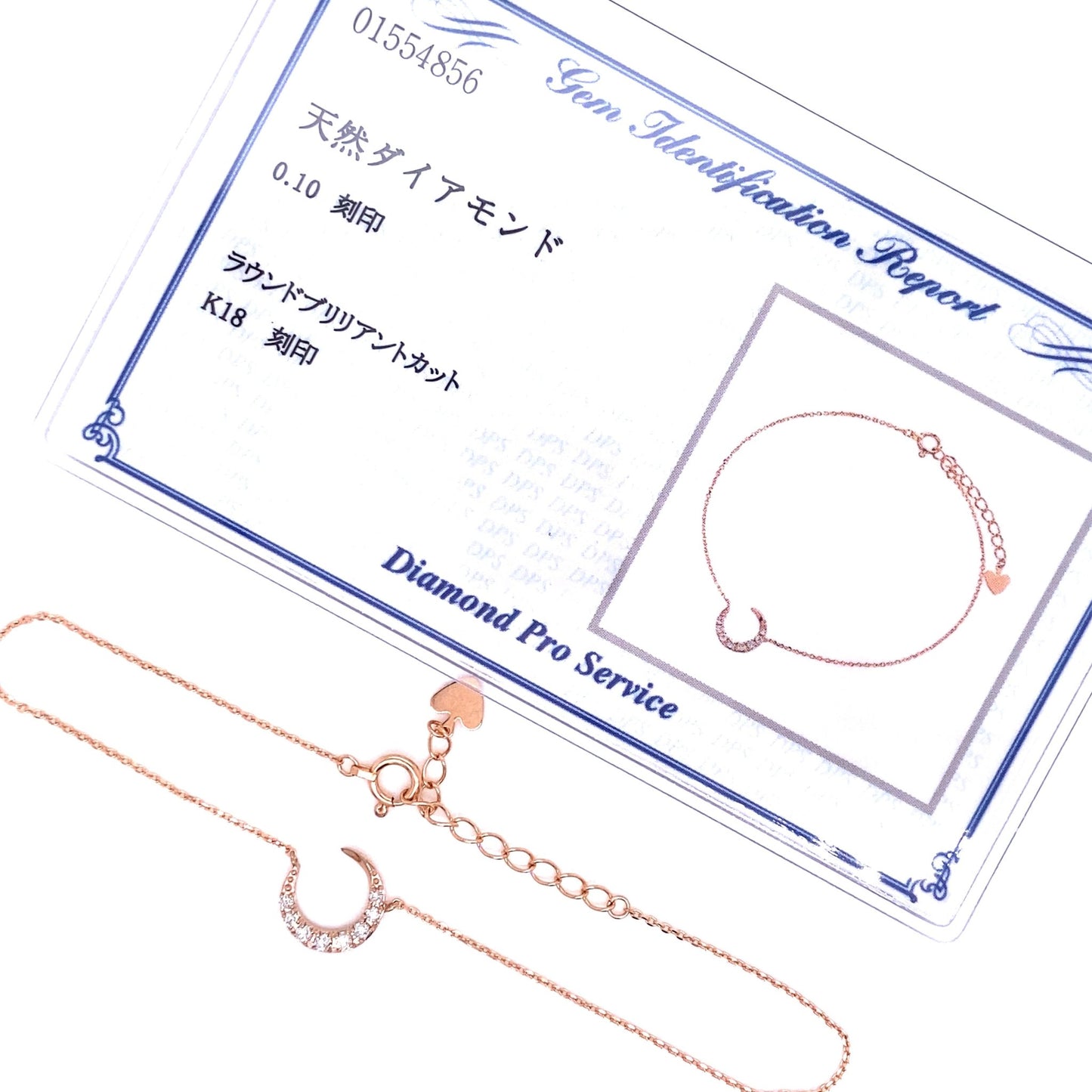 8 Dia Moon Bracelet 0.1ct - JMW Jewelry Wholesale