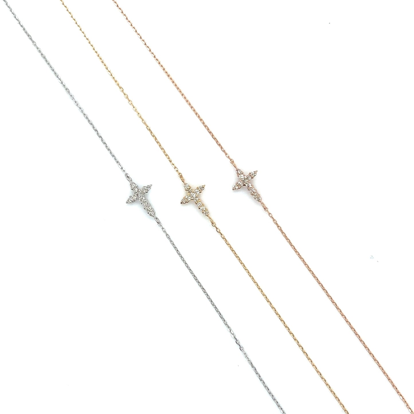 9 Dia Cross Bracelet 0.05ct - JMW Jewelry Wholesale