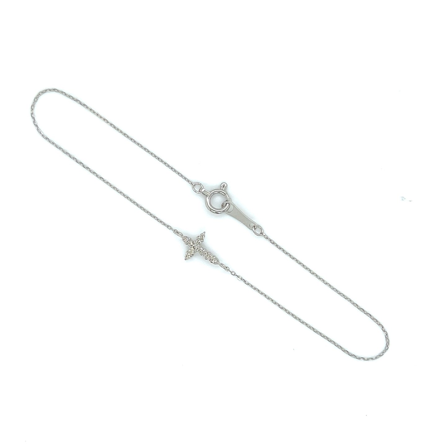 9 Dia Cross Bracelet 0.05ct - JMW Jewelry Wholesale