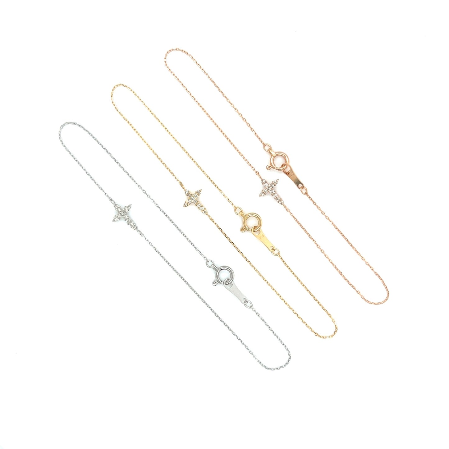 9 Dia Cross Bracelet 0.05ct - JMW Jewelry Wholesale