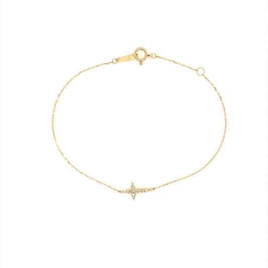 9 Dia Cross Bracelet 0.05ct - JMW Jewelry Wholesale