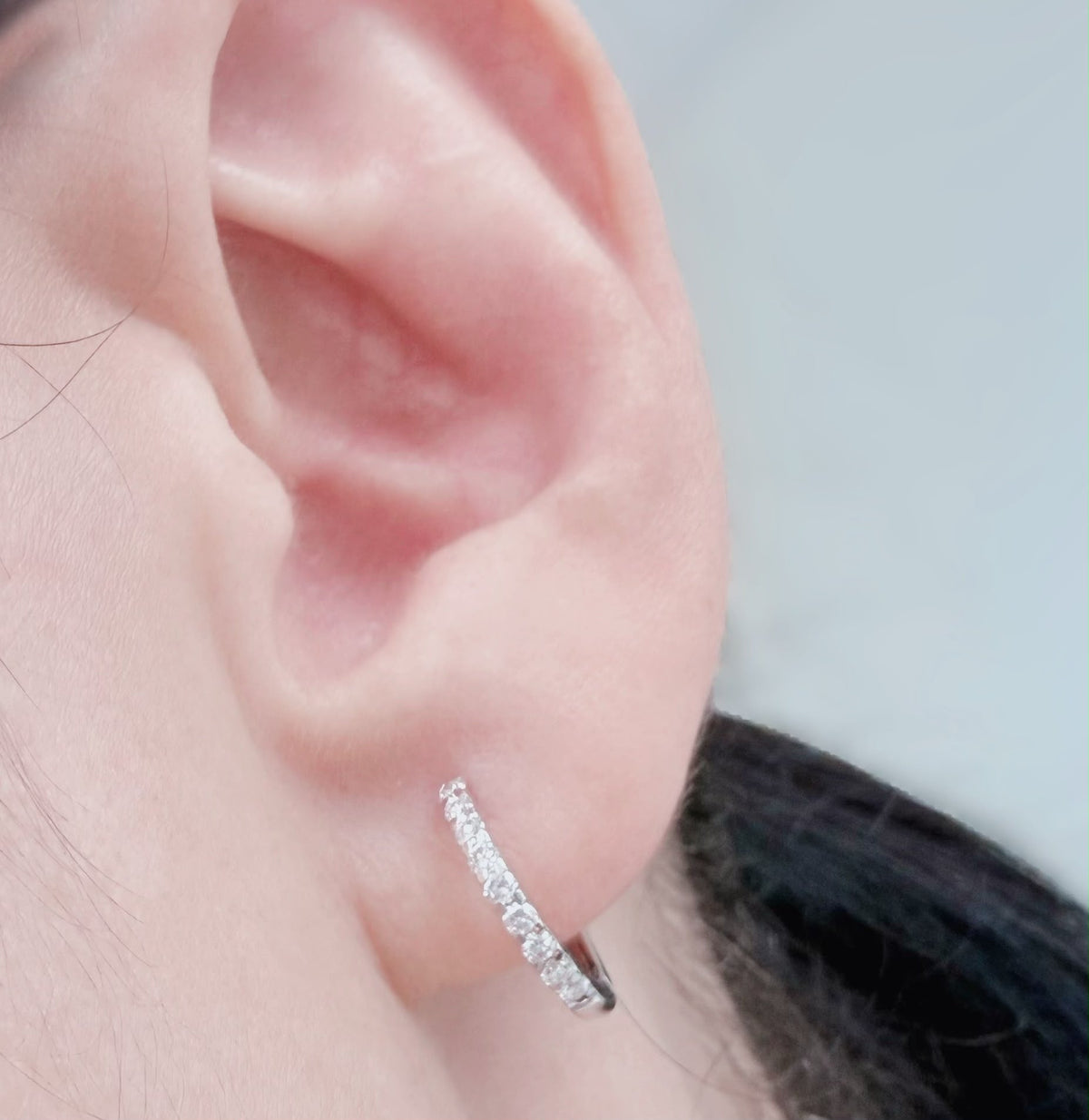 9 Dia Hoop Earrings V 0.3ct - JMW Jewelry Wholesale