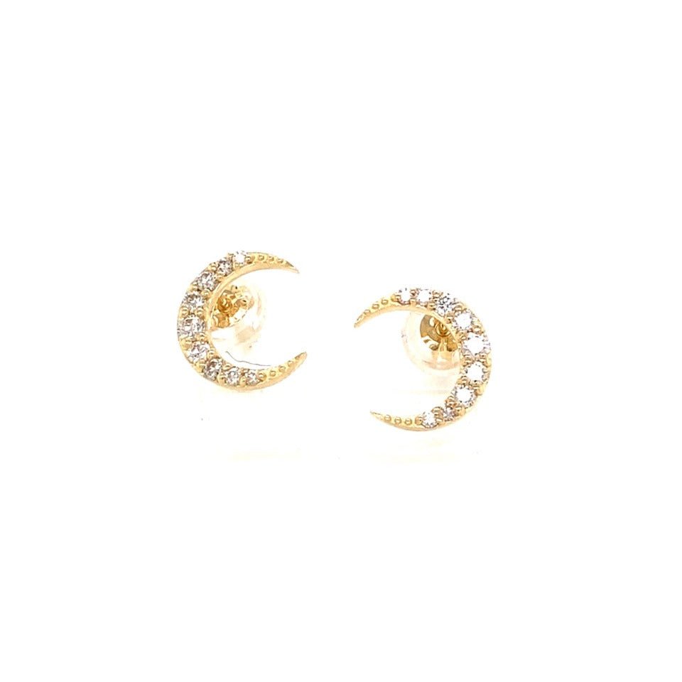 9 Dia Moon Earrings 0.2ct - JMW Jewelry Wholesale