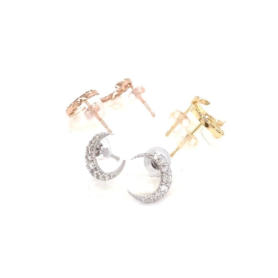 9 Dia Moon Earrings 0.2ct - JMW Jewelry Wholesale