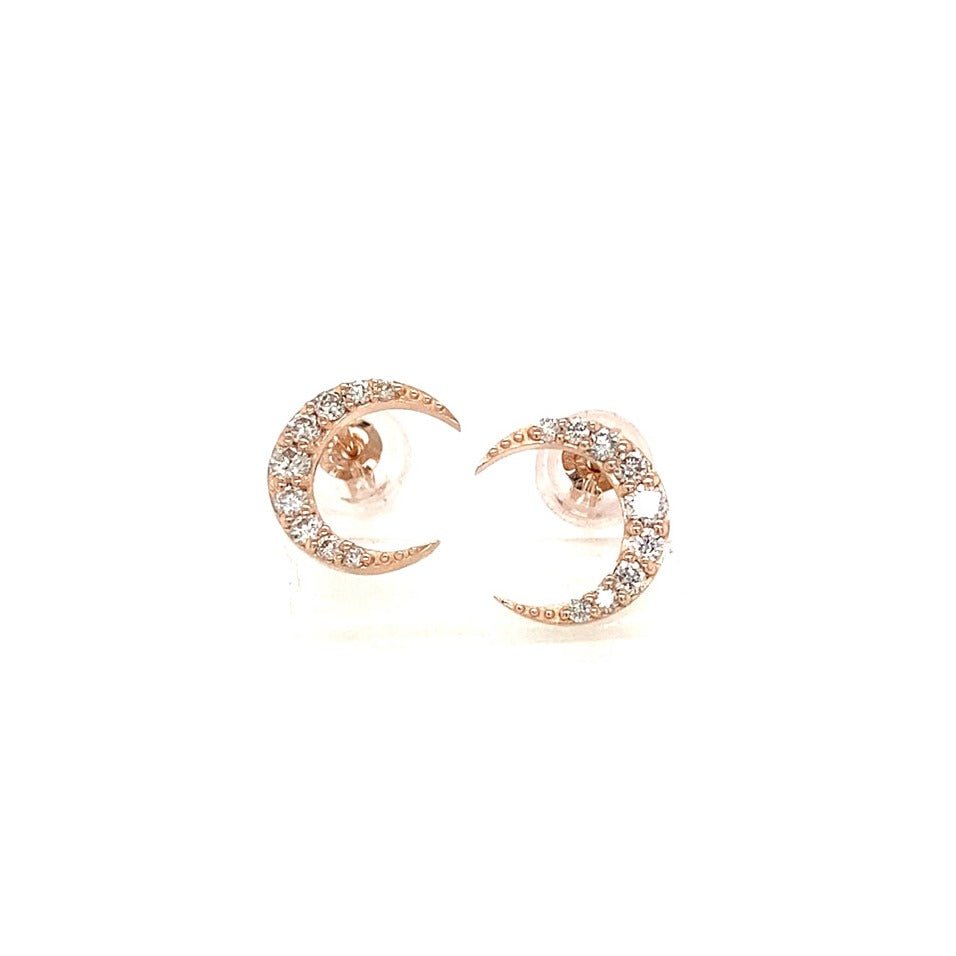 9 Dia Moon Earrings 0.2ct - JMW Jewelry Wholesale