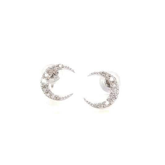 9 Dia Moon Earrings 0.2ct - JMW Jewelry Wholesale