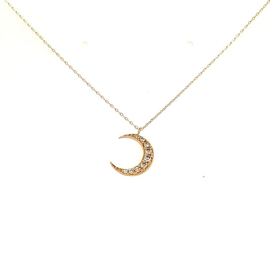 9 Dia Moon Necklace 0.1ct - JMW Jewelry Wholesale